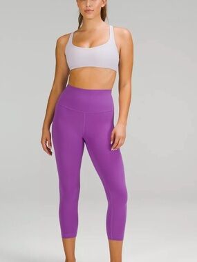 Lululemon Align High Rise Crop Leggings 21” Yoga Pants Buttery Soft Purple 12